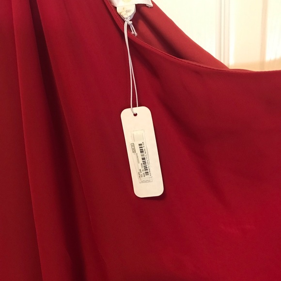Charming Charlie’s one shoulder red dress NWT, Lg - Picture 2 of 3
